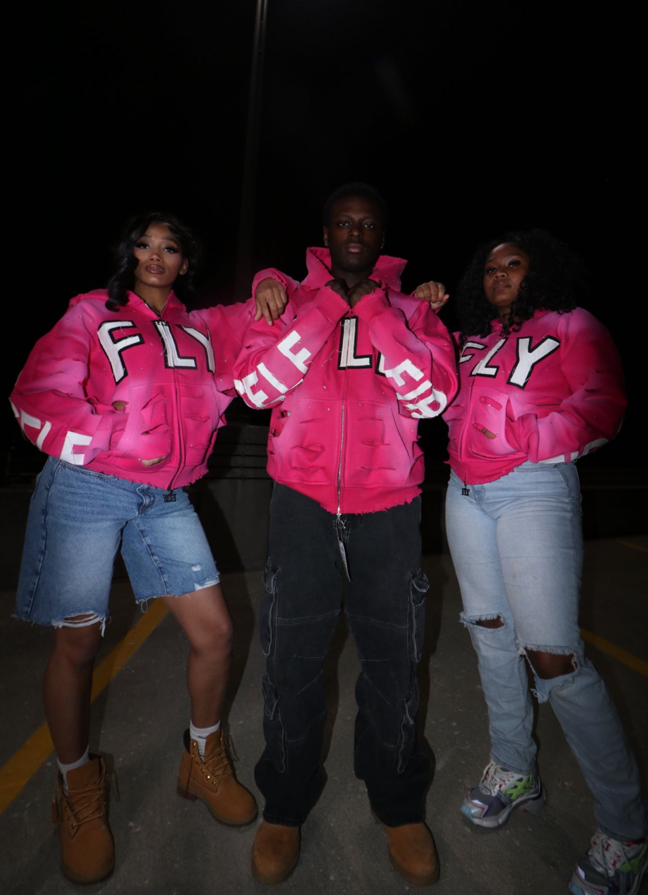 (FLY) Distressed Rhinestone Jacket