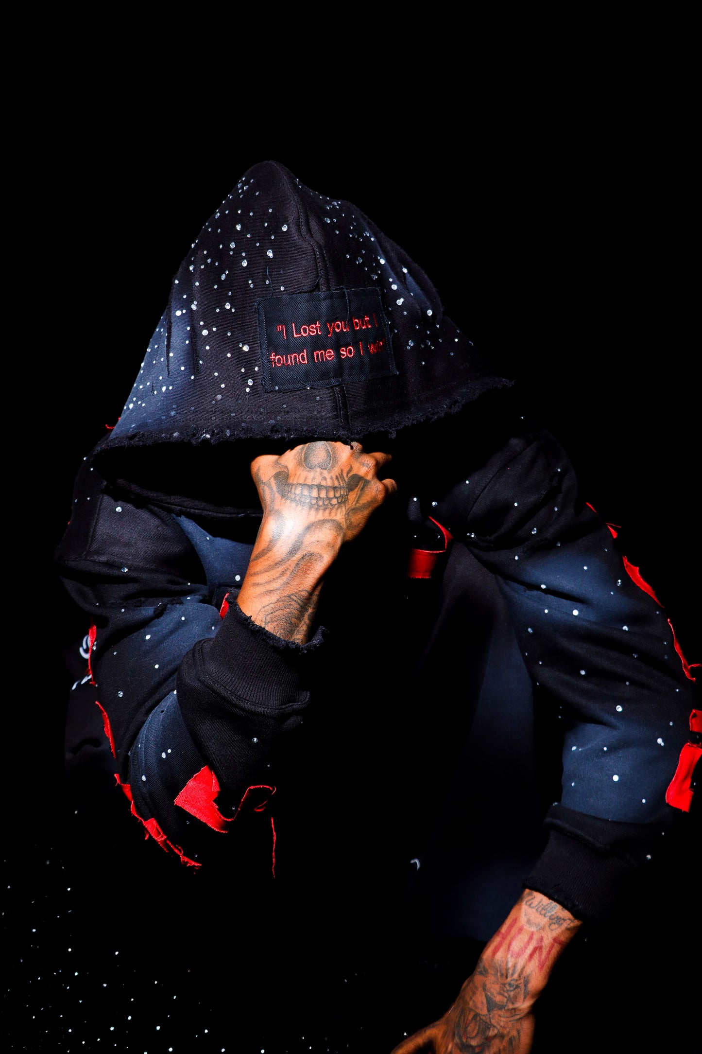(FLY) Distressed Rhinestone Jacket