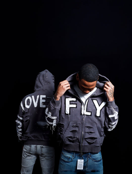 (FLY) Distressed Rhinestone Jackets