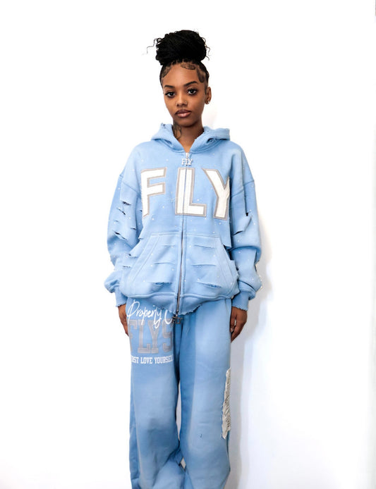 (FLY) Distressed Rhinestone Set