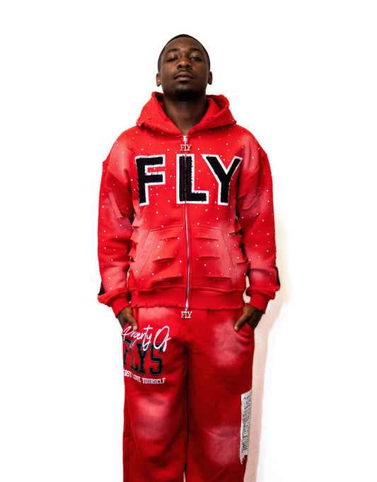 (FLY) Distressed Rhinestone Set